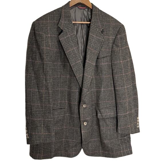 Hart Schaffner Marx Other - Men's Vintage Hart Schaffner Marx Grey Wool Blazer Suit Jacket Coat - Sz L/XL
